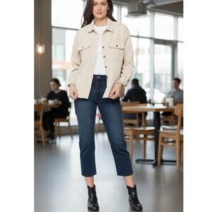 VELVET HEART Shirt Womens M Corduroy Button Front Long Sleeve Shacket Mustard